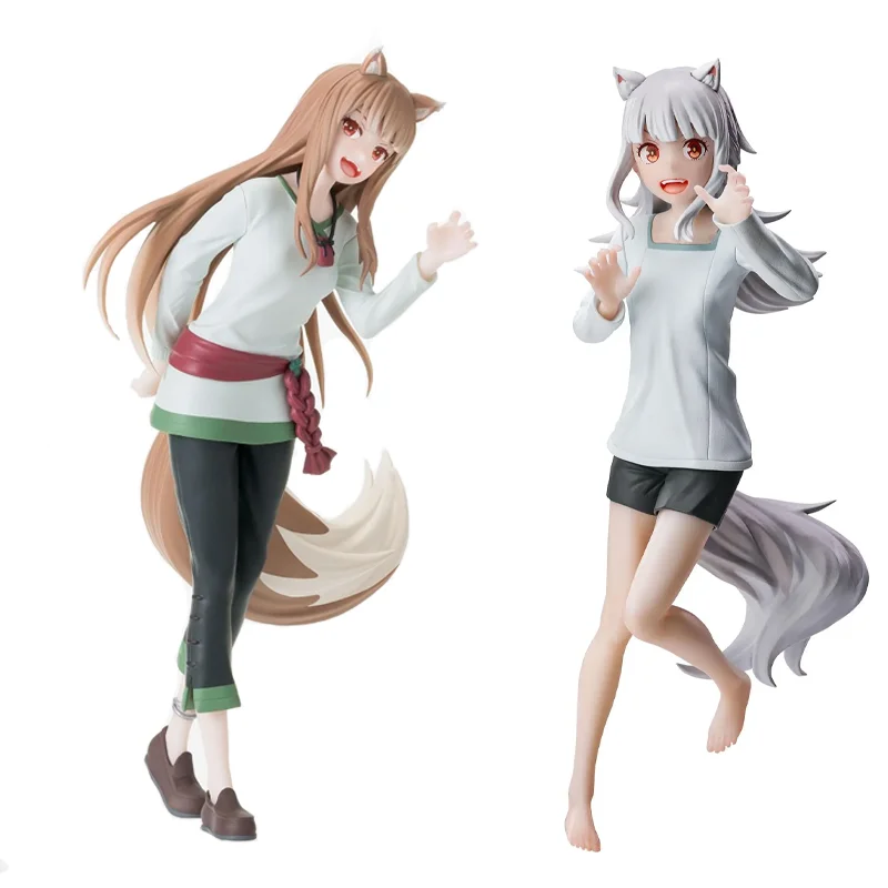 

Bandai Original MERCHANT MEETS THE WISE WOLF Desktop Decorate Collections Holo Anime Action Figure Toys For Boys Girls Kids Gift