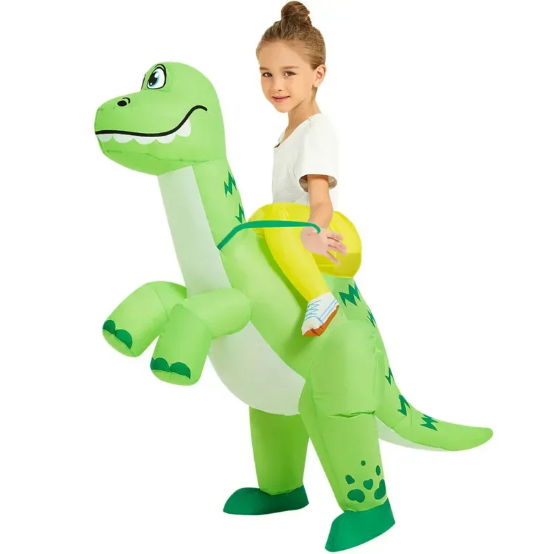 Costume Gonflable T-Rex de Dinosaure pour Enfant, Tenue de Cosplay, pour Halloween, ixde Noël, pour Garçon et Fille, MN9