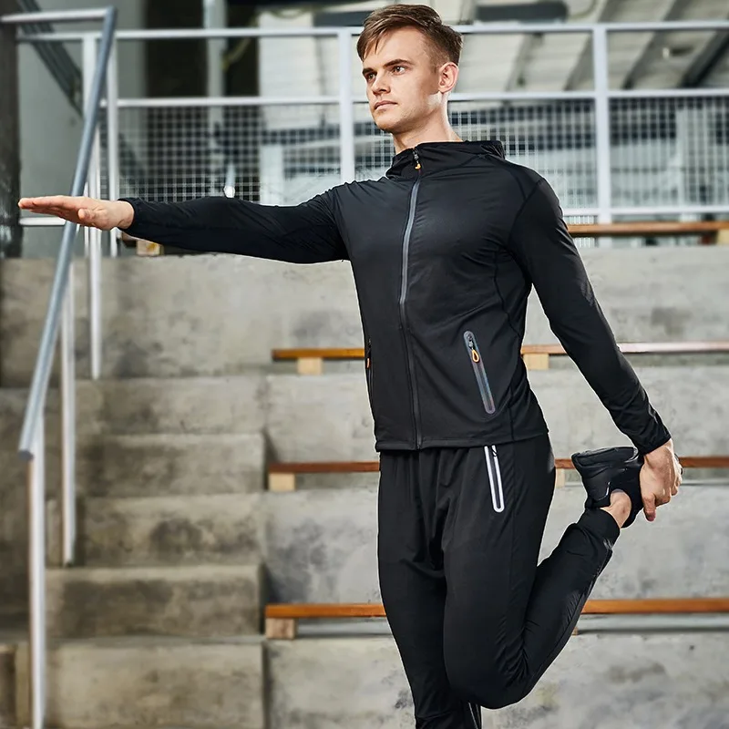 Men's 2-Piece Sportswear Set Breathable Jacket And Pants with Pockets Camping  Cycling Training Gear Outdoor Activities Clothing