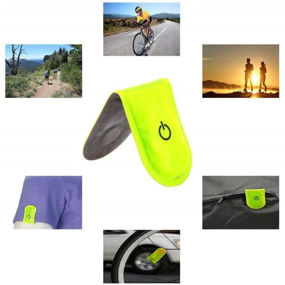 Outdoor Sports LED Safety Light Reflective Magnetic Clip on Strobe Running Walking Bike Cycling Warning Reflector Warning Clip
