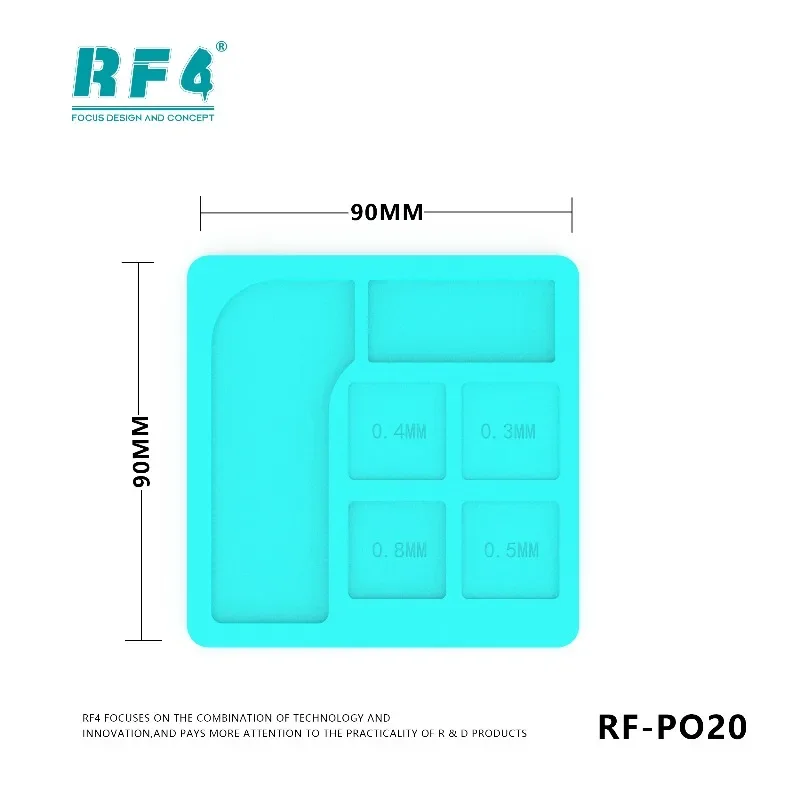 

RF4 PO20 90x90 мм, теплоизоляционная ремонтная подкладка, мини-настольная платформа, силиконовая подкладка, коврик для сварочной станции BGA, инструменты для ремонта горячего пистолета