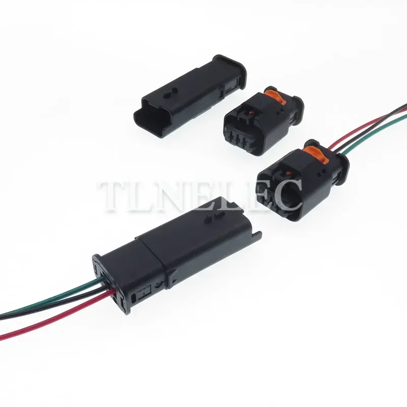 3 Pin Way 1.5 Series Car Waterproof Wiring Socket With Wires Automobile Headlight Regulator Sensor Plug 1801177-1 1-1801178-1