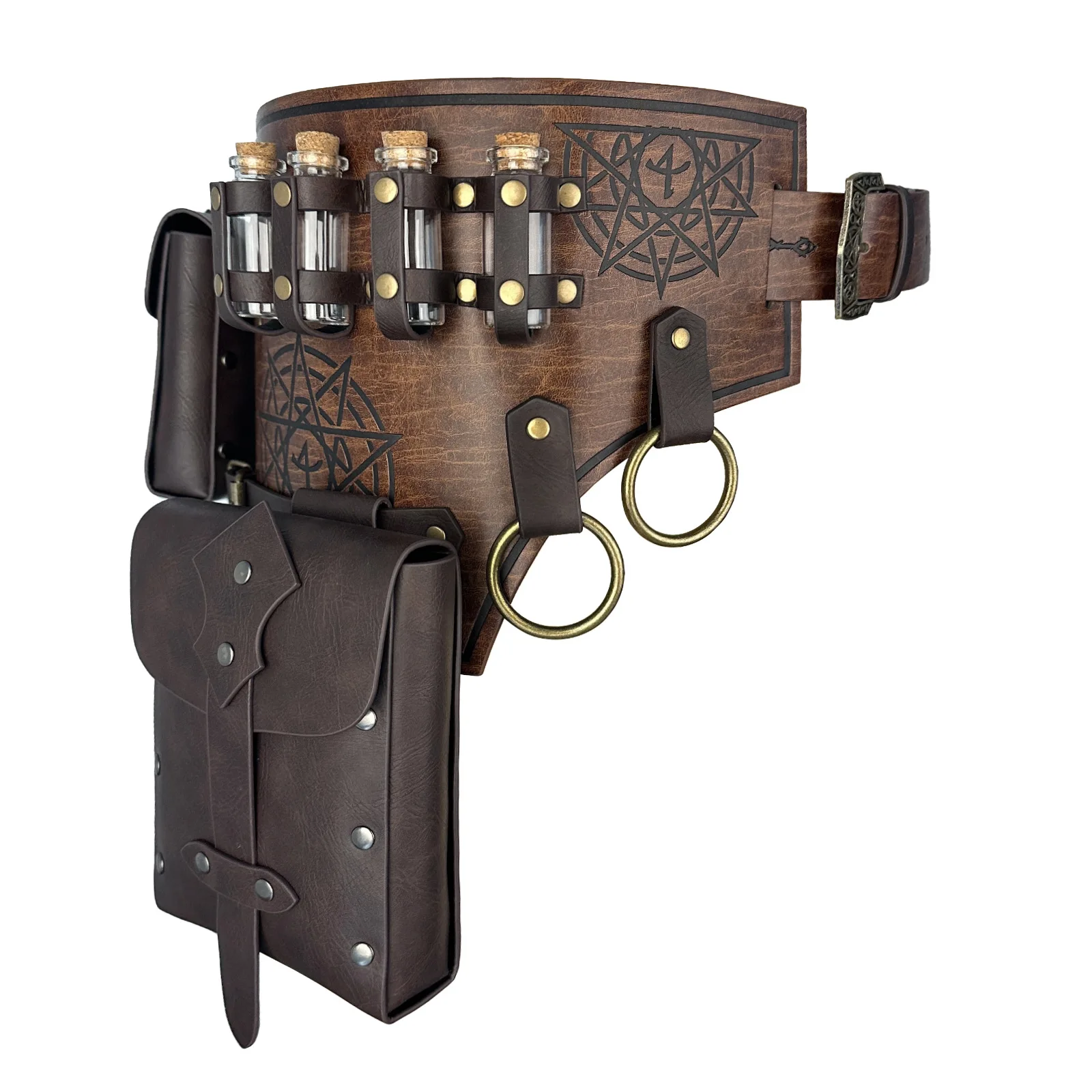 

Набор из 4 поясных сумок Archi Handwork в средневековом стиле: инструменты алхимика, викингов, пиратов, рыцарей, солдат. Карманы для косплея и LARP.