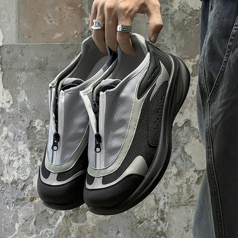 

Роскошная мужская спортивная обувь, новая модель, высококачественные мужские кроссовки на толстой подошве, дышащая сетка, уличная повседневная обувь для бега