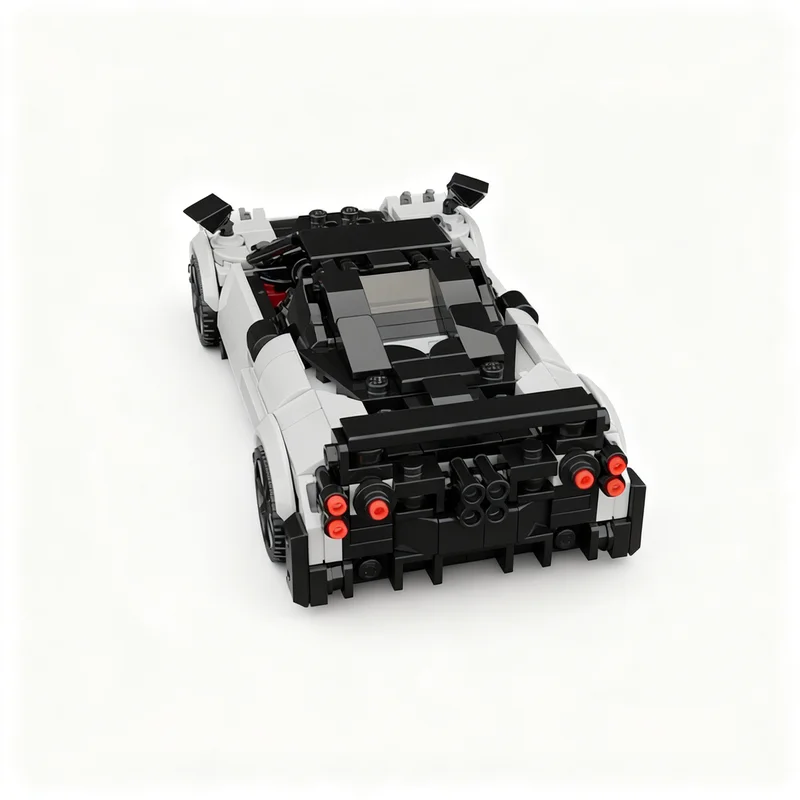 390pcs MOC City Champions Paganies Huayras BC - Openable Front Doors & Rear Engine Base Model Building Blocks Christmas Gift Art