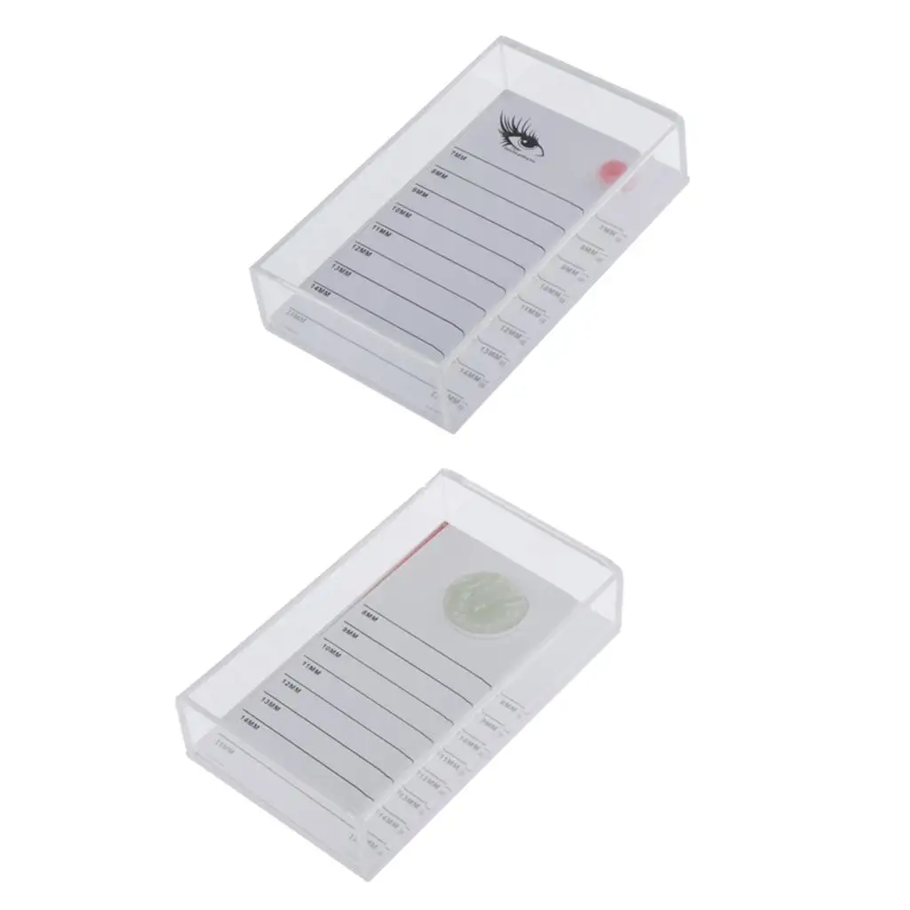 Piastra di supporto in acrilico per colla per ciglia, scatola di immagazzinaggio per organizer per ciglia,