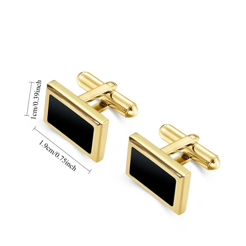 Black Contrasting Square Black Face Men's Cufflinks Business Formal Cufflinks Decorative Accessories For Suits And Dresses