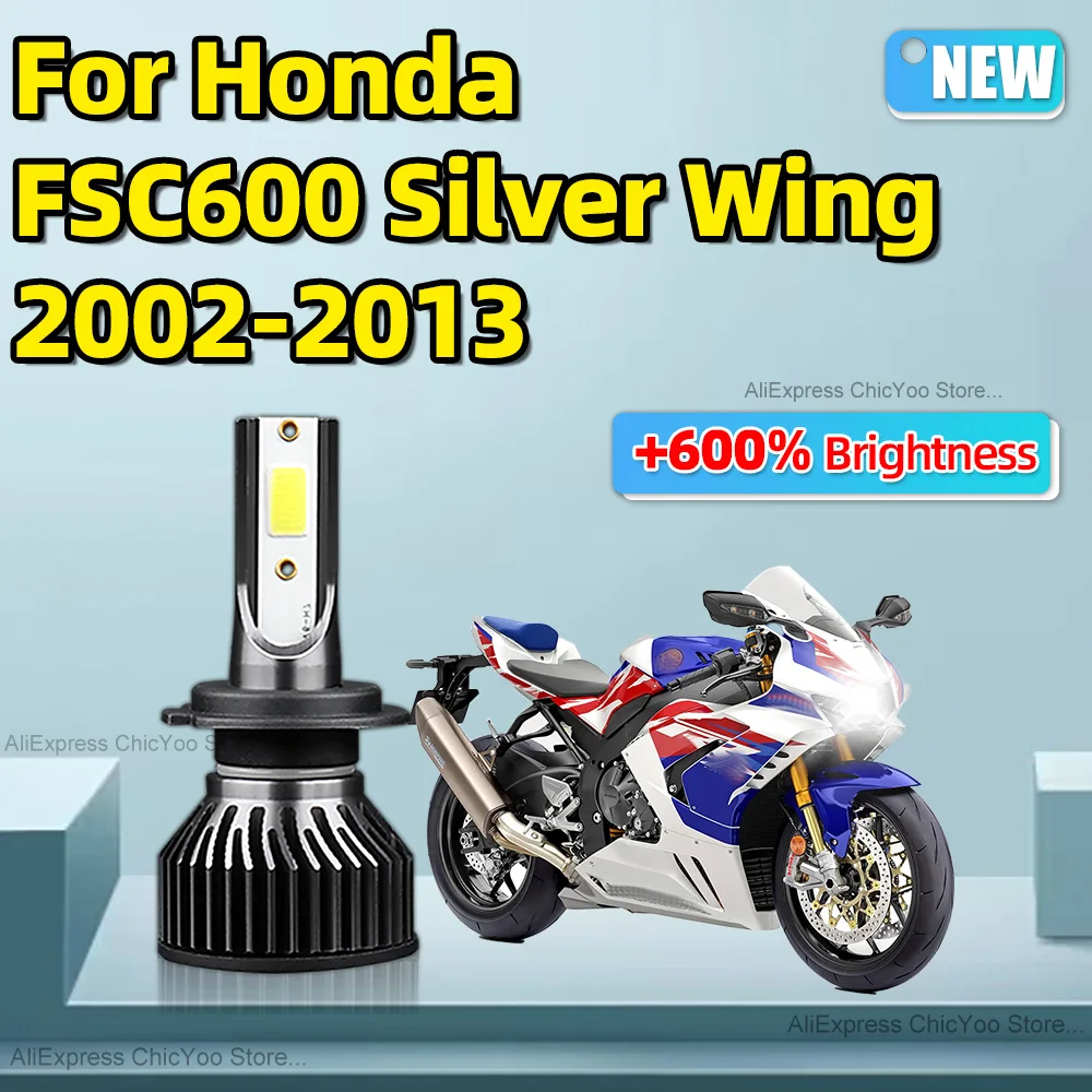 1PCS H7 Canbus LED Motorcycle Headlight No Error Motorbike Headlamp Light Bulb For Honda FSC600 Silver Wing 2002 2003 2004-2013