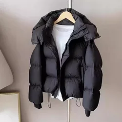 Down Jacket Women's High-end Women's 2024 Winter Fashion Hooded Thickened Puff-feel Bread Jacket