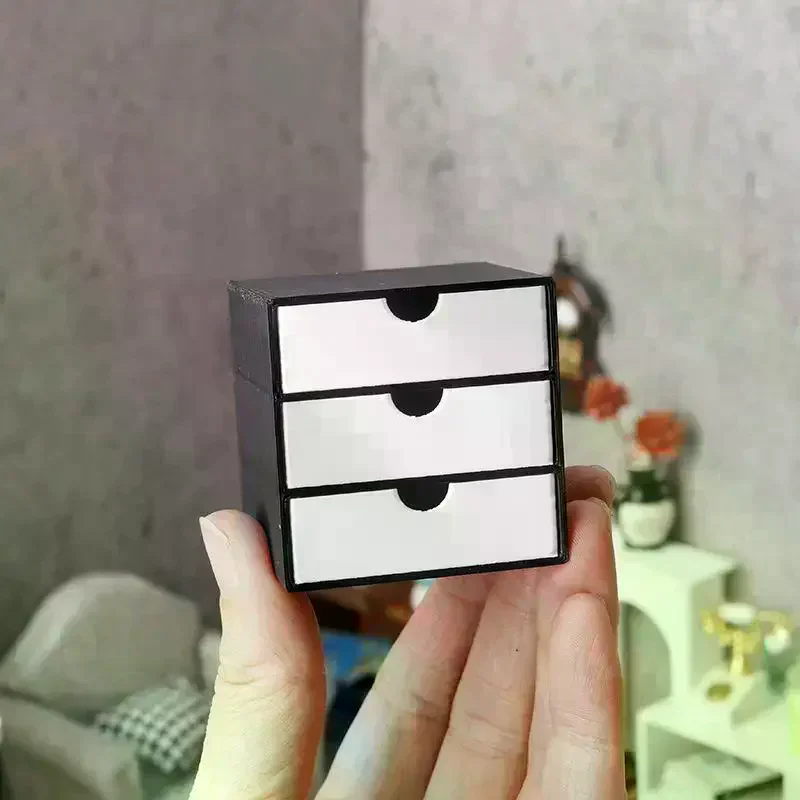 /GJ/Desktop Decoration Bookcase Drawer Storage Cabinet Model Decoration Micro Landscape Ornament Toys Miniature