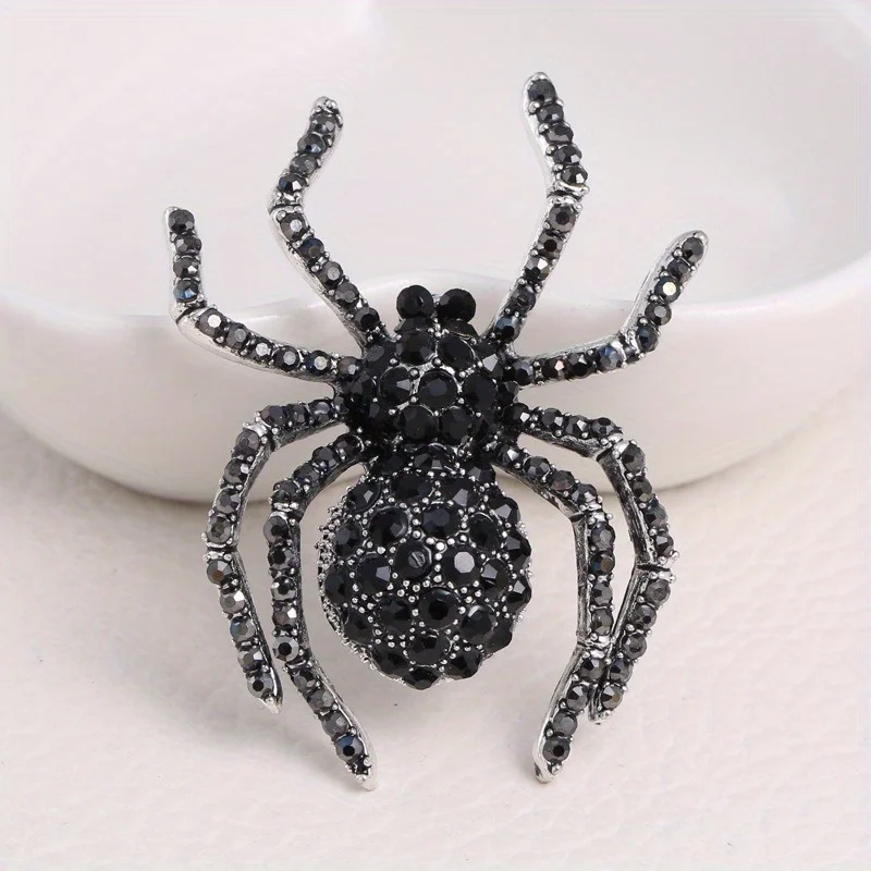 Women Spider Brooches Vintage Insect Pin Coat Sweater Jewelry