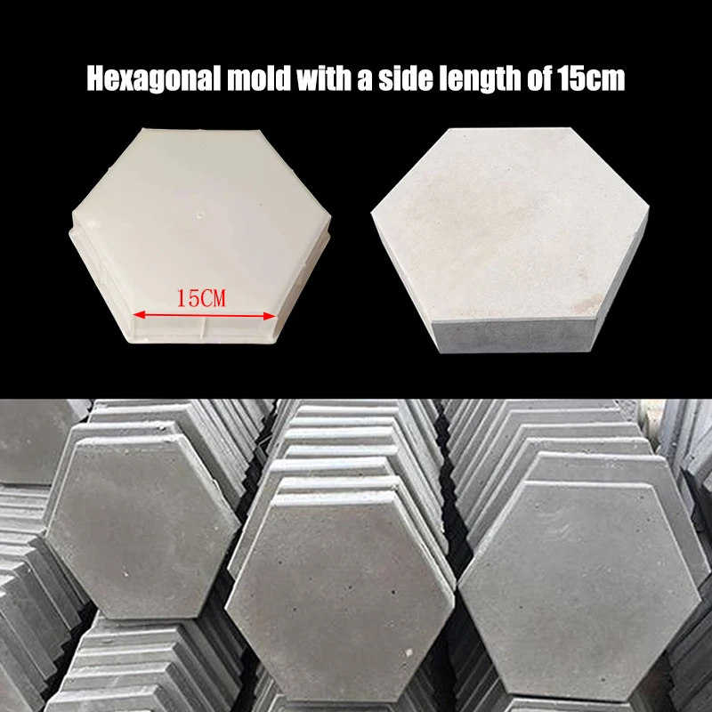 Flat Solid Hexagonal Cement Plastic Mold River Slope Protection Block Pavement Concrete Floor Tile Prefabricated Block