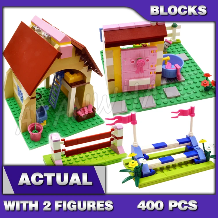 

400pcs Friends Heartlake Stables Horse Hand Trolley Well Katharina 10163 Building Blocks toys Compatible With Model