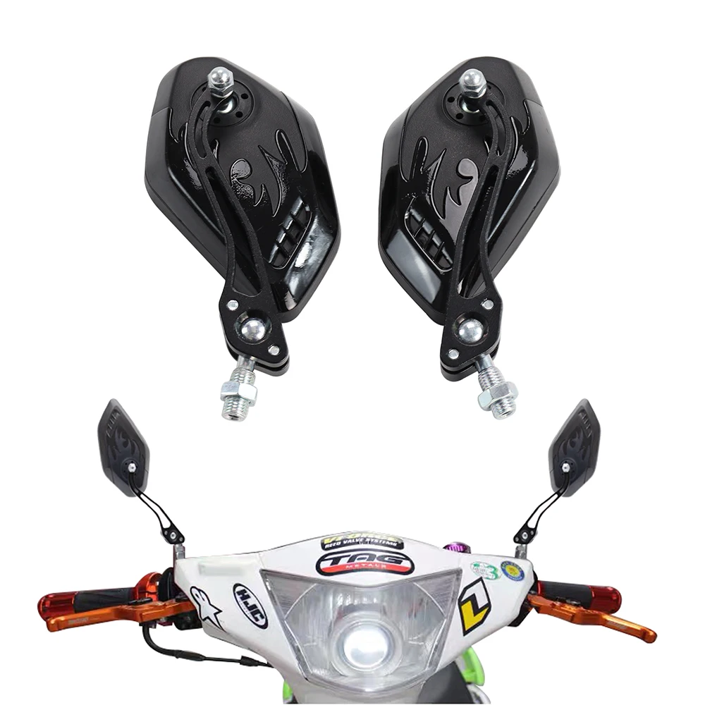 

Motorcycle Rearview Side Mirrors Aluminum Alloy Handlebar Mount Rear View Mirrors 8/10mm Bicycle Scooter For Aprilia motorcycle