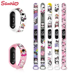 Kawaii LED Electronic Band Kawaii Cinnamoroll My Melody Kuromi Smart bracciale Anime Student orologio sportivo elettronico impermeabile