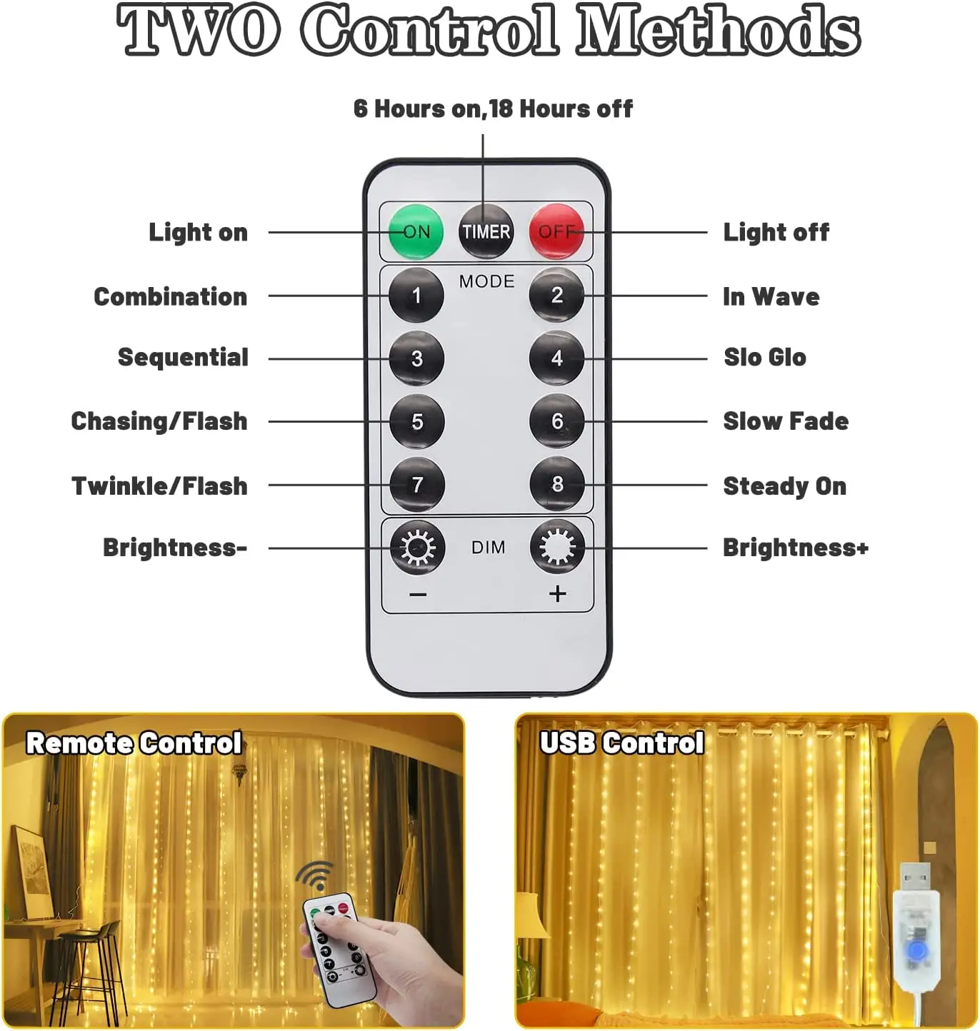 Imagem -05 - Led Curtain String Lights com Controle Remoto para Decoração de Natal Lâmpadas Festão Fada Guirlanda para Casamento Janela ao ar Livre Casa Quarto Usb 3m