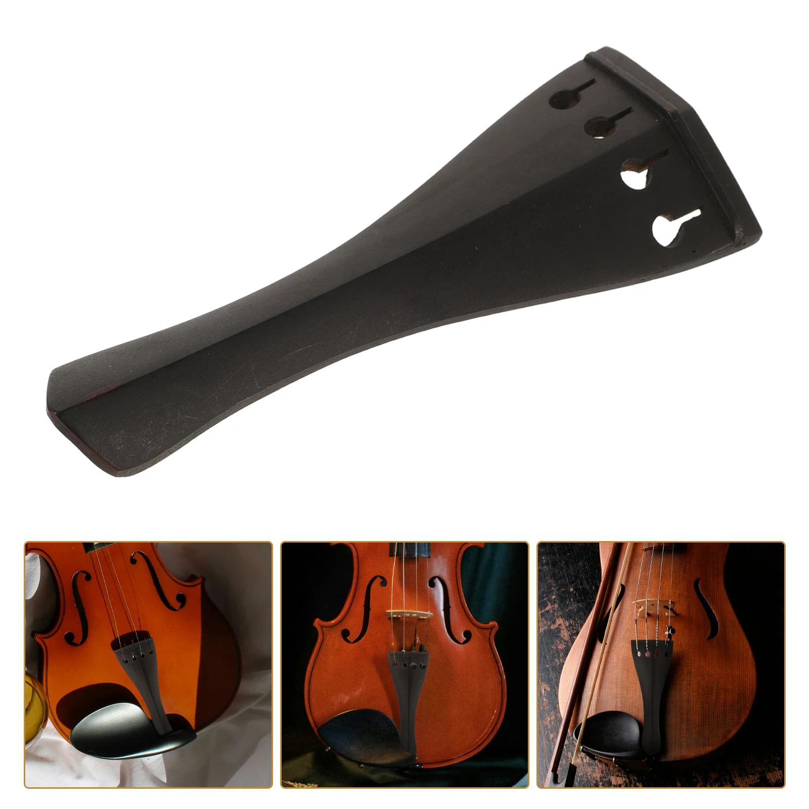 

Wooden Violin Tailpiece Replacement 4-Hole Lightweight Durable String Instrument Part Wood Tailpiece For Violin Lover Fiddle