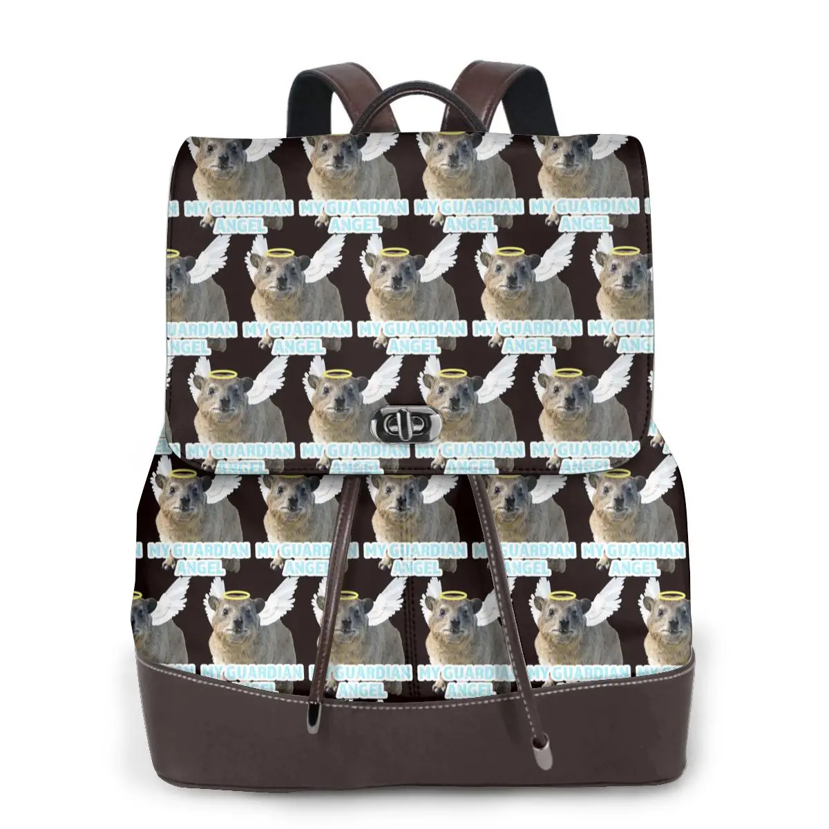 Rock Hyrax My Guardian Angel Bookbag School Student Bags Hiking Travel Daypack for Women Fashion Derma Backpack