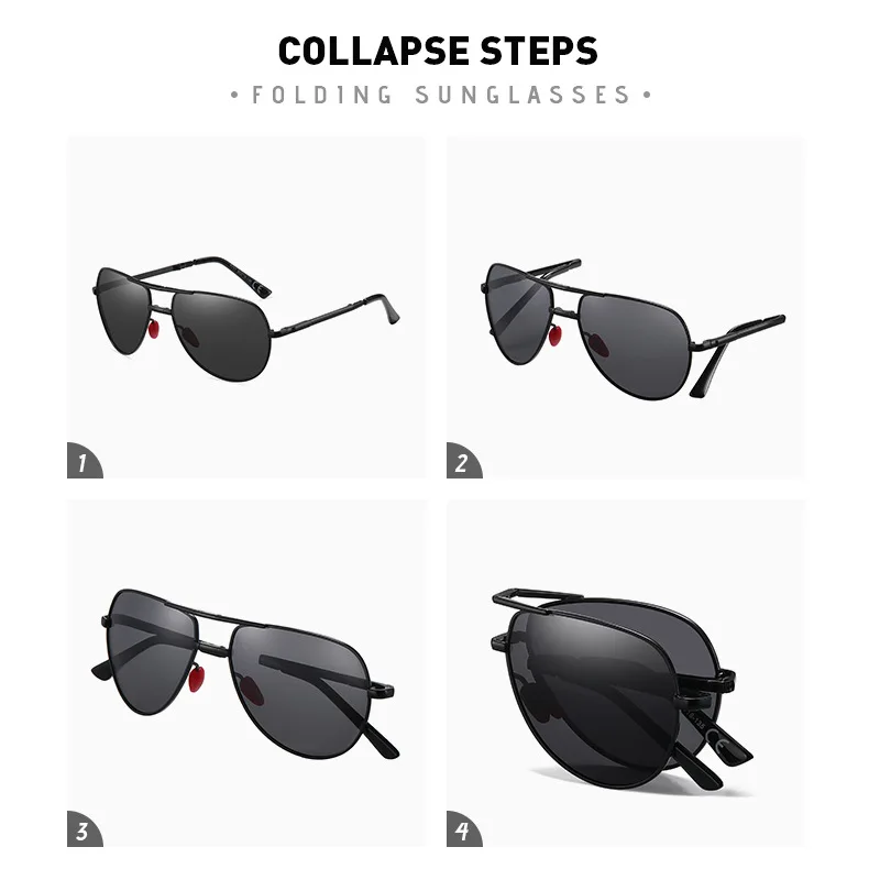 VCKA Fold Classic Men Myopia Sunglasses Fashion Polarized Women Prescription Driving Glasses Optics Custom Eyewear -0.5 to -6.0
