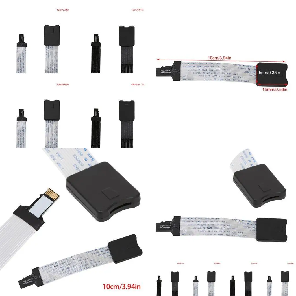 

Y1UB TF Male Extender to Card Female Extension Cable Adapter Flexible TF Extension Cable