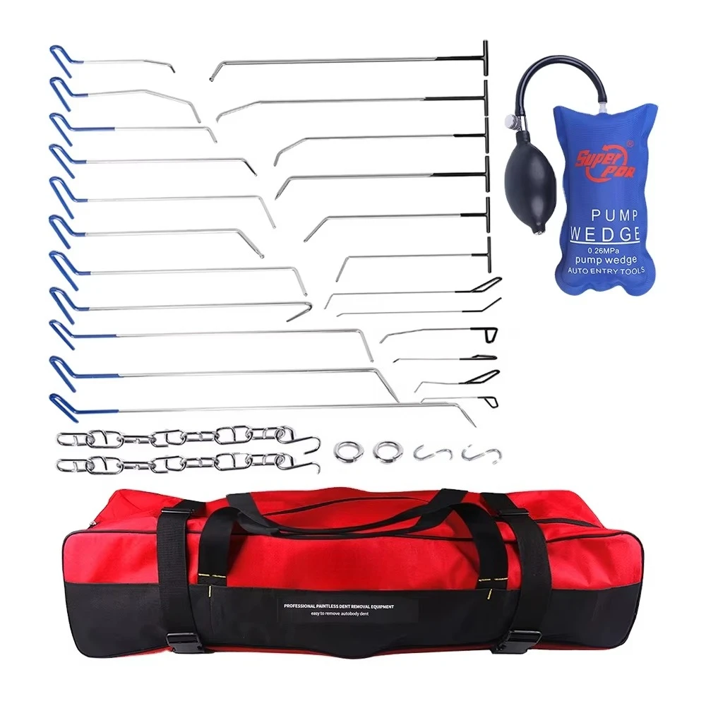 Professional  Vehicle Tools Auto Body Repair Kit Dent Puller Push Hook Rods Dent Remover Pdr Tools