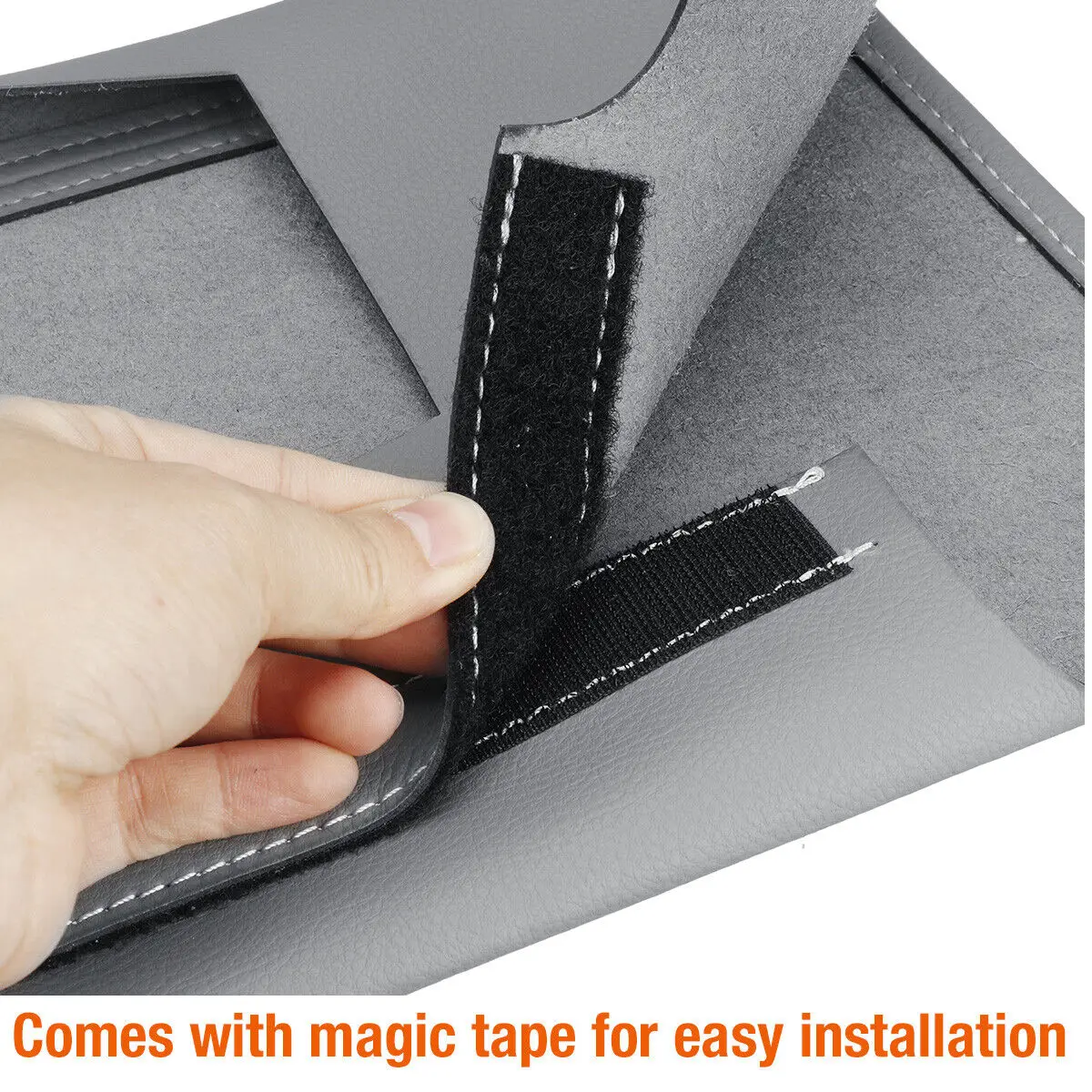 Useful Sun Visor Cover Sunvisor 2pcs Accessories Front Gray Leather Left&Right Pair Parts Replacement Skin Vehicle