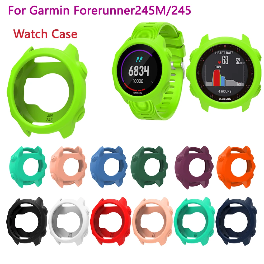 

Silicone Watch Case For Garmin Forerunner245M/245 Smart watch Soft Protective case Bumper Cover Anti Scratch Replacement Shell