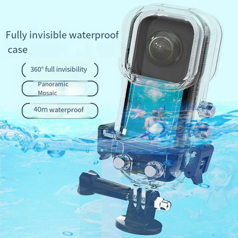 Para Insta360 X3 Shadow Rock cámara panorámica 40M funda de buceo funda impermeable empalme sin costuras funda impermeable