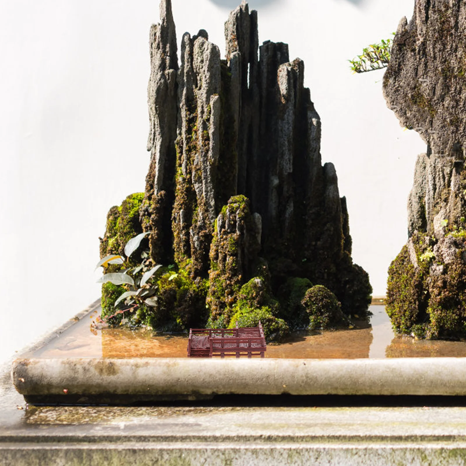 

Chinese Arch Bridge Miniature Vintage Style Bonsai Garden Decoration Fairy Landscape Accessory Zen Aquarium Plant Ornament