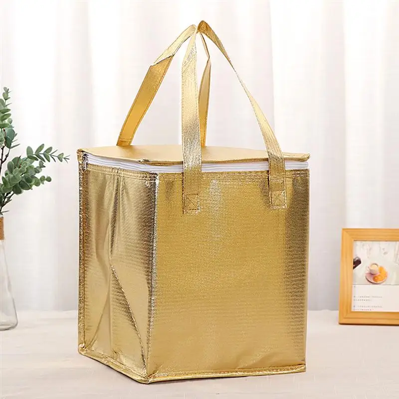 Food Delivery Bag Thermal Cake Carrying Bag Zipper Design Food Storage Bag Take out Food Insulation Pouch