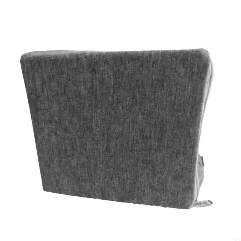 Game System Dust Cover for Steam Machine 2026, Gray Fabric Sleeve with Side Opening, Rear Opening, and Shelf Storage 896C