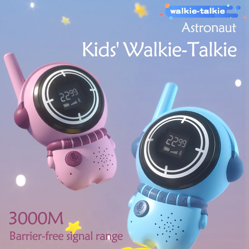 

Astronaut Kids Walkie Talkie 3km Range Electronic Toys Children's Gadgets Rechargeable Radio Phone Birthday Gift for Boys Girls