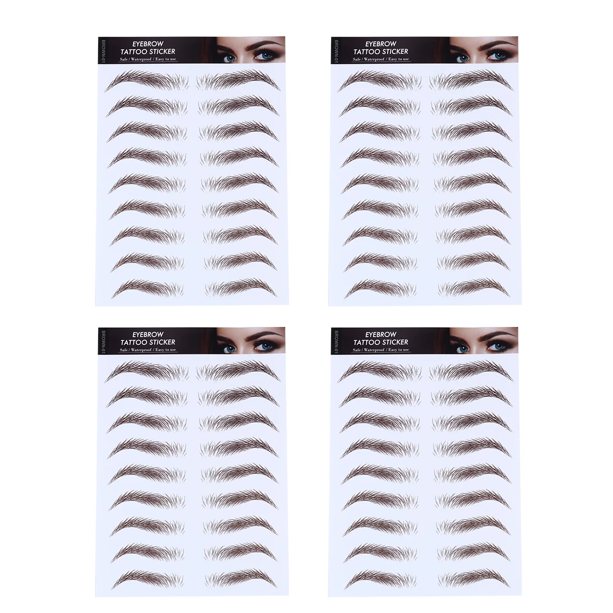 

Eyebrow Transfers for Women False Eyebrows Cosmetics Water Proof Brown Stickers