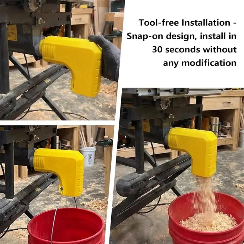 YWDZ-Dust Port Adapter For DWE7485 Table Saw- Snap-On Design, For Efficient Sawdust Dust Collection