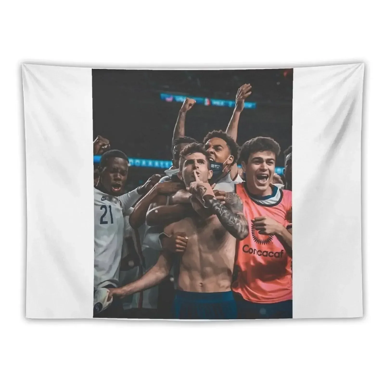 

Pulisic Shh USMNT Soccer Classic Tapestry Wall Hanging Decorations For Room Decor For Room Bathroom Decor Tapestry