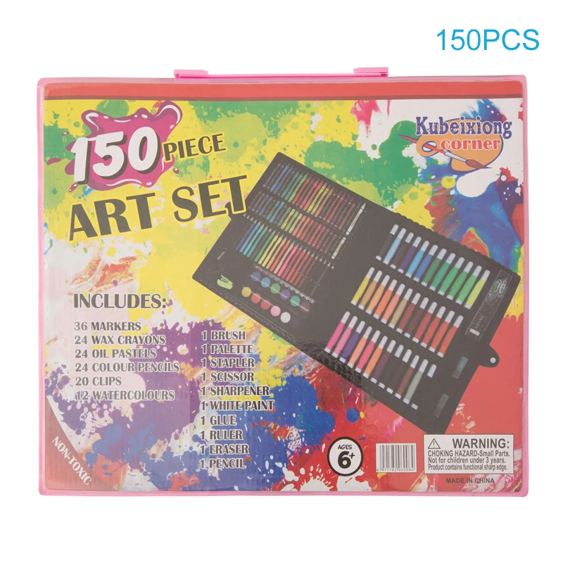 86/150Pcs/Set Drawing Tool Kit Crayon Kids Gift  For Kids Girls
