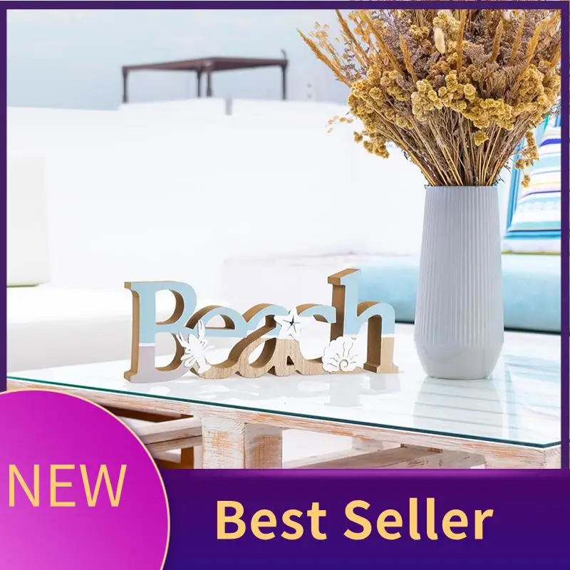 

ABLU-Wooden Beach Decor Sign, Free Standing Beach Decorations For Home, Beach Houses Or Coastals Theme Room - Ocean Easy To Use