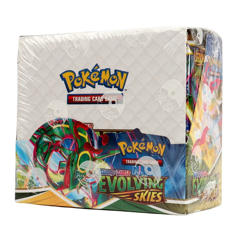 324Pcs English version Pokémon TCG: Sword shield Evolving Skies Booster Box Pokemon Cards 36 Pack Box