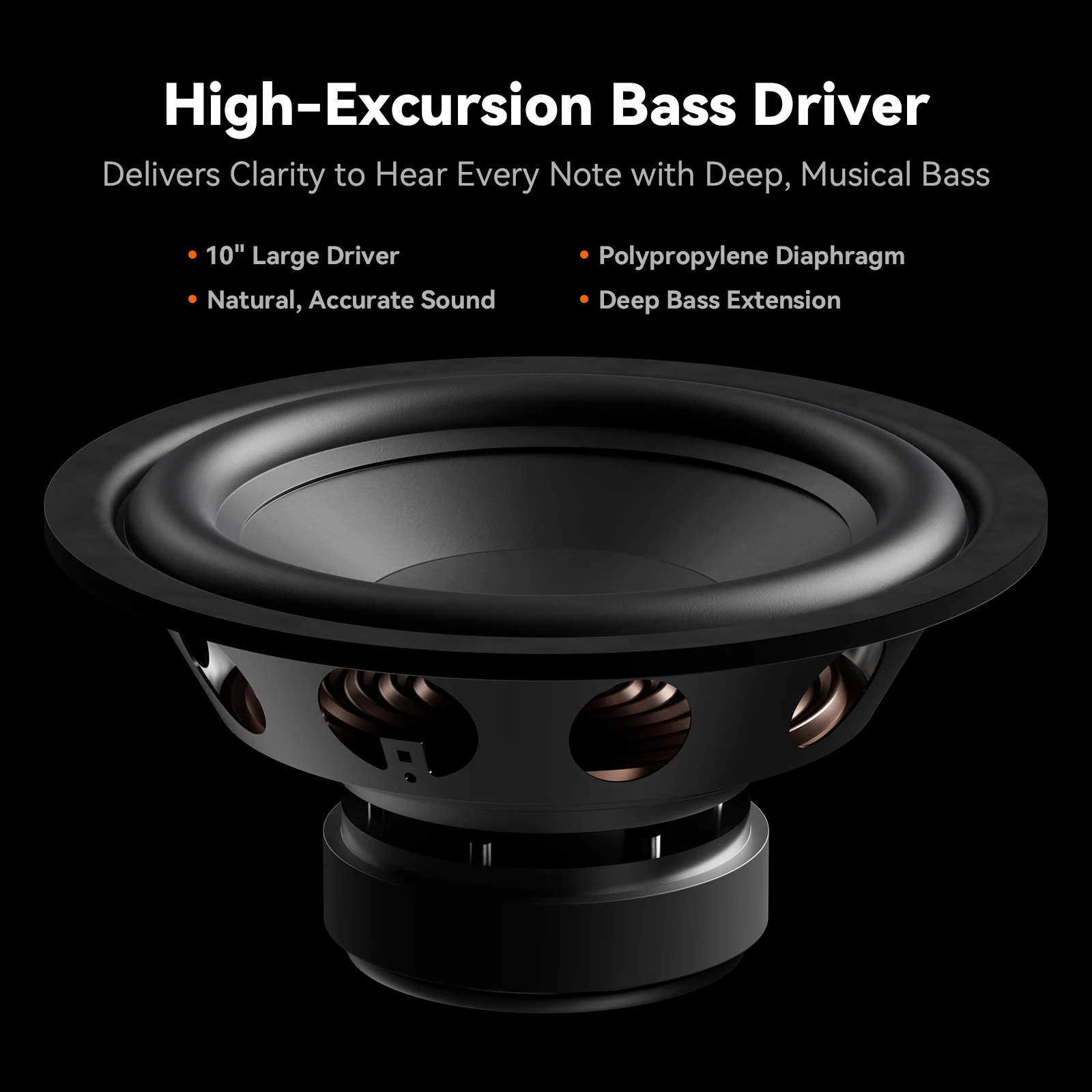 Fosi Audio SW10 Активный сабвуфер HiFi 500 Вт Пиковая мощность Сабвуфер 10-дюймовый драйвер Аудиодинамик для домашнего кинотеатра