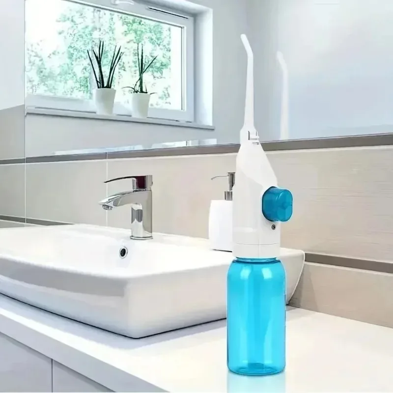 1PC High-Pressure Oral Irrigator  Portable Water Flosser Manual Toothpick Style Deep Cleans Gums &Teeth Electric Water Flosser