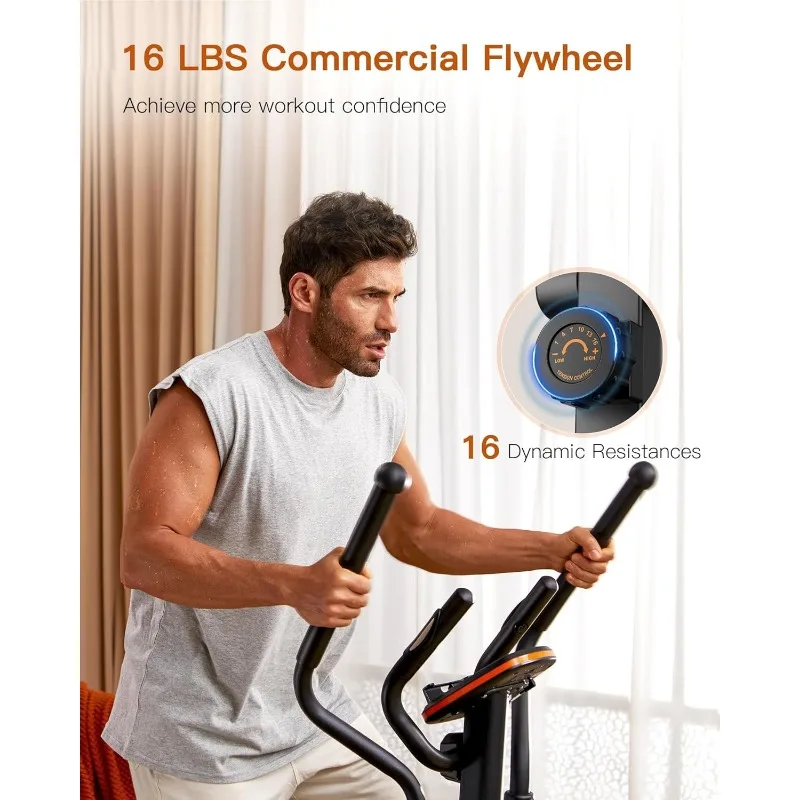 Elliptical Machine, Elliptical Exercise Machine for Home with Hyper-Quiet Magnetic Driving System, Elliptical Trainer