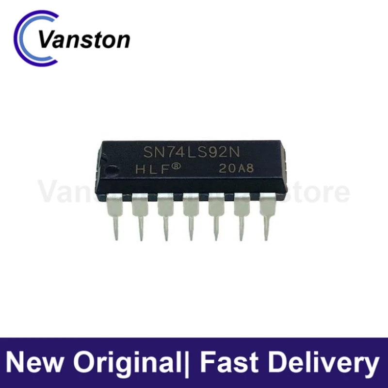 10pcs 74LS92 SN74LS92N HD74LS92P DIP-14 4-bit Binary Counter