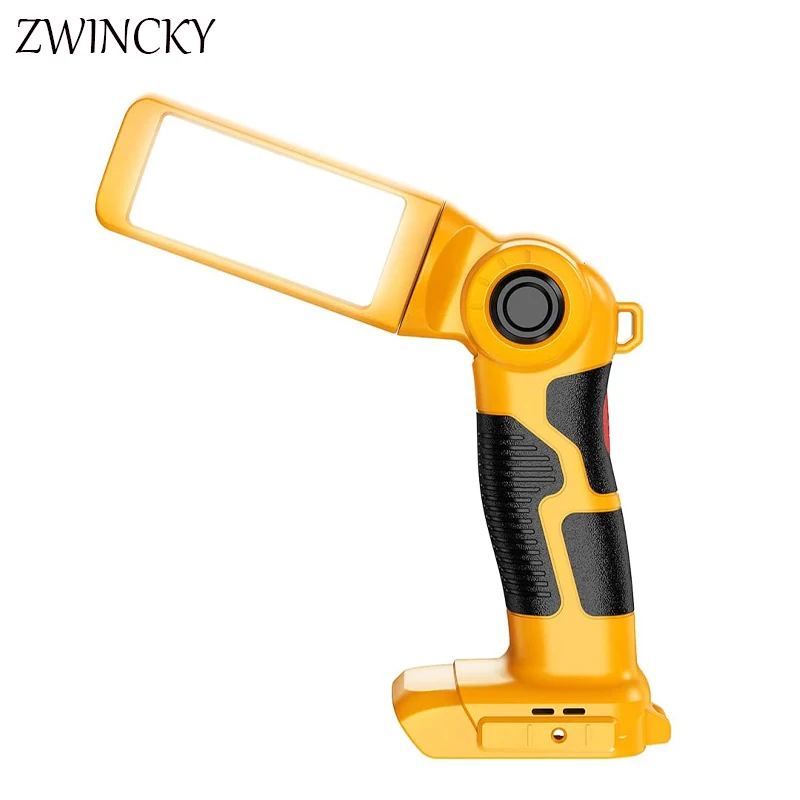 ZWINCKY 12W Portable LED Warning Light Work Light Outdoor Lighting For Dewalt 14.4V 18V 20V Power Tools 18V Lithium Battery