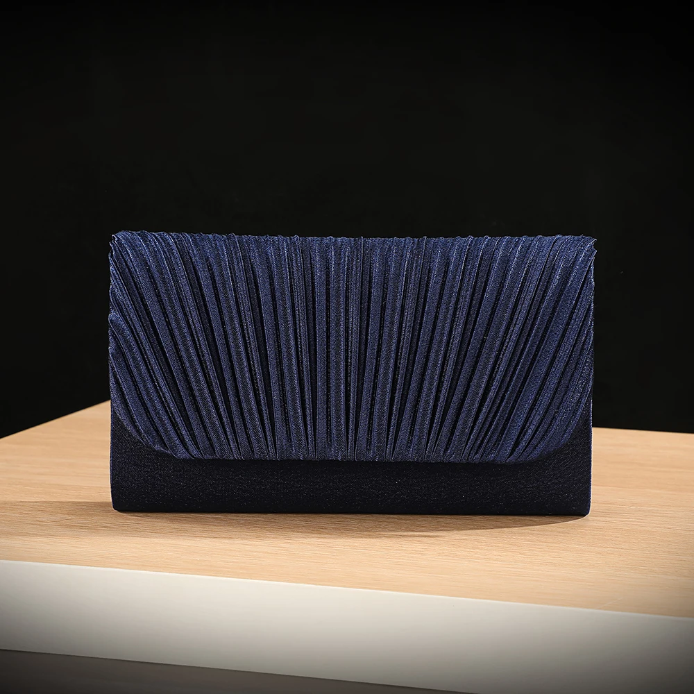 New pleated evening bag for wedding, banquet, annual meeting, party and gathering. Elegant lady's travel and storage bag
