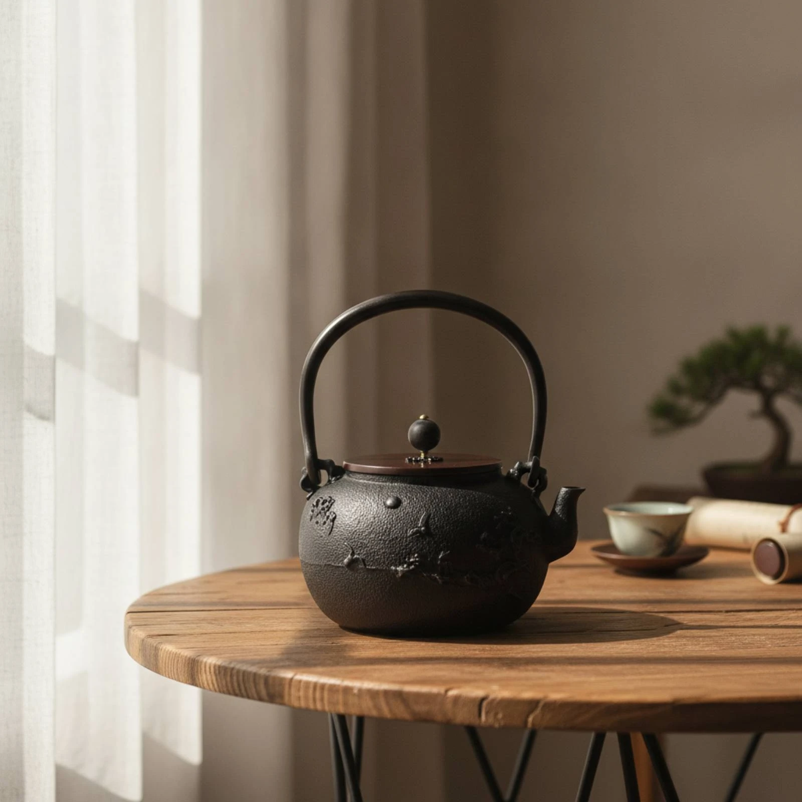 Cast Iron Teapot Heat-Retaining Teapot with Lid Tea Kettle with Infuser Long-Lasting Tea Kettle with Removable Infuser Artisanal