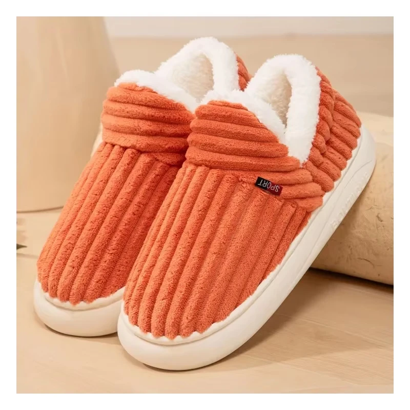 

Thermal Color Winter Slippers Super Soft Slip On Flatform House Shoes Cozy & Warm Plush Floor Slippers free shippiing shoes