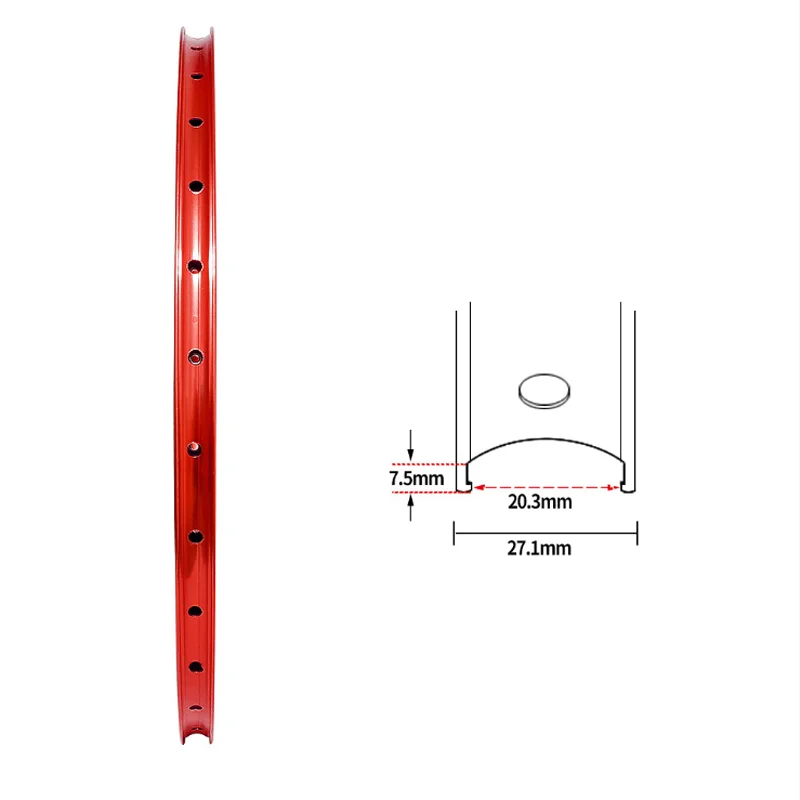 20 Inch Disc Brake Bike Rim 32holes For BMX MEIJUN Folding Bike Rim Alloy Rim For 1.35-2.125 Tyre Golden Red Blue Customized