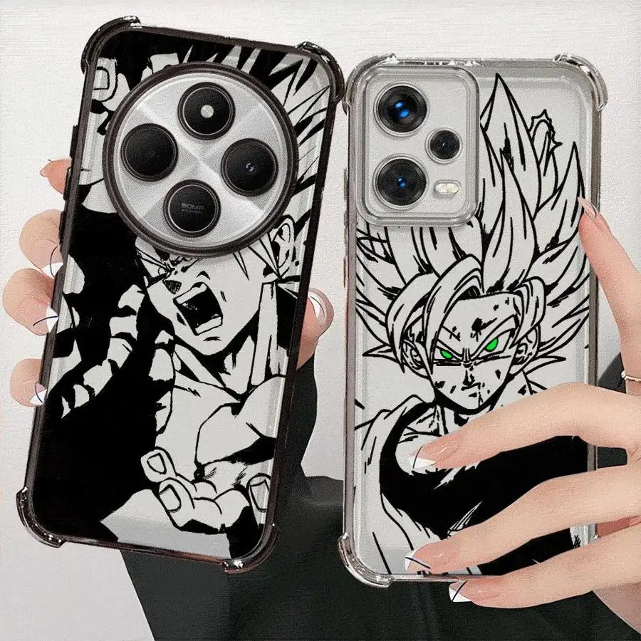

Cool Goku Dragon Ball Soft Cover Phone Case for Xiaomi Redmi 13C A5 K80 5G A3 A3X K80 Pro 14C