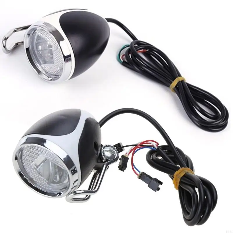 

094C Bike Headlight Bright Electric Scooter Front Back LED Rear Tail Light, Waterproof Lights for Night Riding Safety