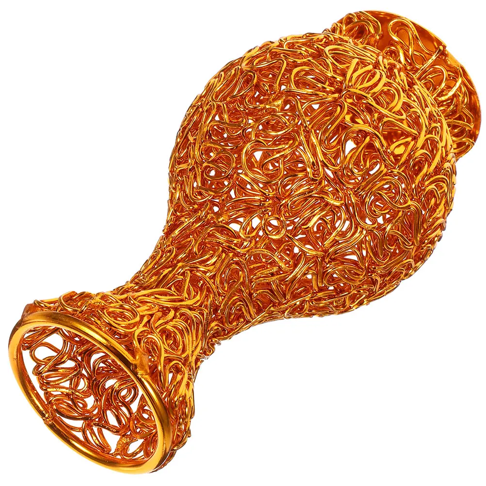 

Metal Decorative Vase Aluminum Wire Planter Golden Large Size Dried Artificial Fresh Bouquets Vase Home Centerpieces